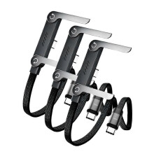 1-3-faches seitliches Handyladegerät, 240W Schnellladekabel mit eingebautem Handyhalter, faltbarer 90-Adapter für Laptop, Smartphone und Tablet
