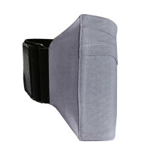 Universeller Bein-Handyhalter, Aufbewahrungstasche, Sport-Beinbandtasche, rutschfeste Knöcheltasche, verstellbare Armtasche für Frauen, Mann grau