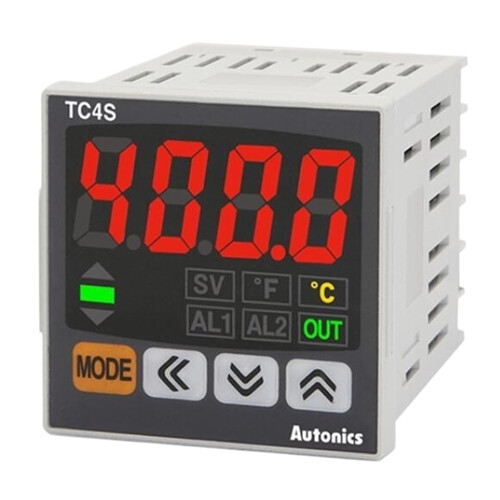PID Temperature Controller with 4Digit Digital Indicator, Compact DIN Panel Mount, TC4SN4N 100240V 2