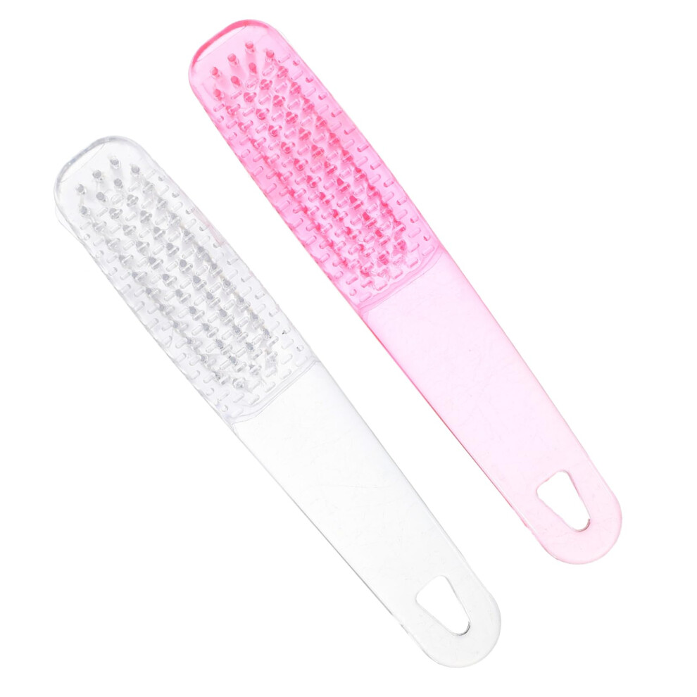 2pcs Nail Scrub Brush with Ergonomic Handle Grip for Precise Fingernail Cleaning
