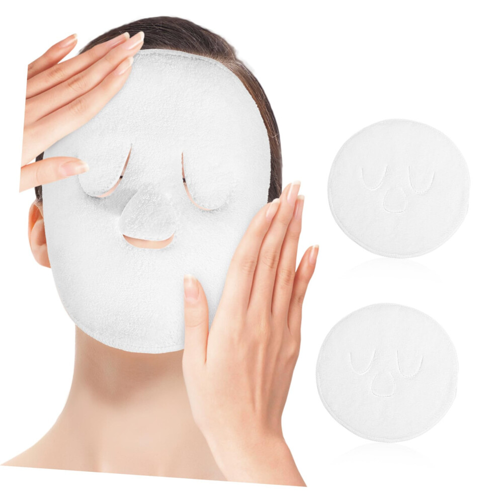 Coral 2Pcs Fleece Spa Facial Towels Hot And Cold Therapy Reusable For Face Care