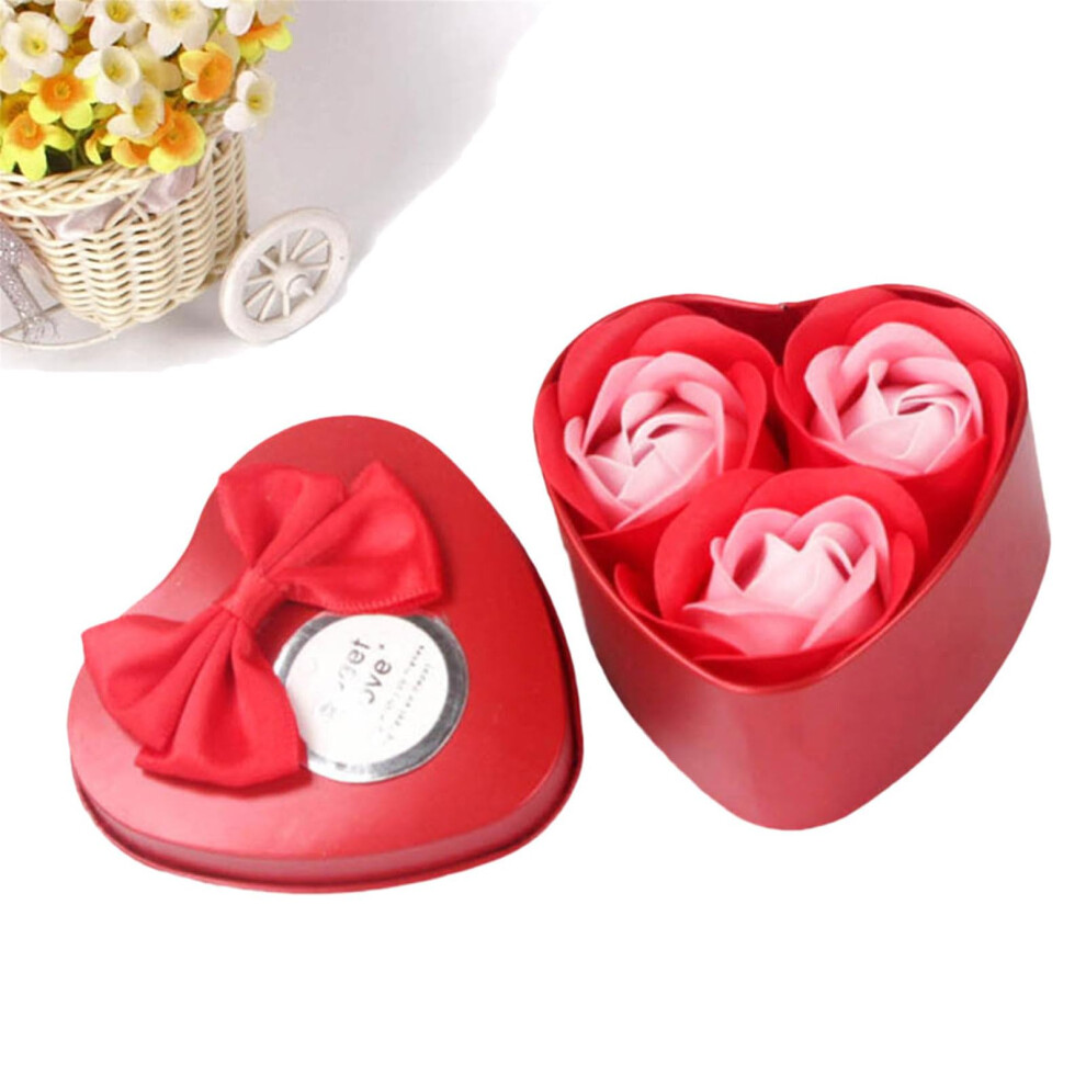 Heart Shaped Rose Petal Soap Gift Set in Red, Fragrant Bath Petals in GiftReady Heart Box for Her-image-OPC-PR8BC6P-NEW