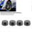 4 peças 56mm/2,2 polegadas Tampa central de jante de roda Tampa do cubo Peça de alumínio modificada (preto) 2