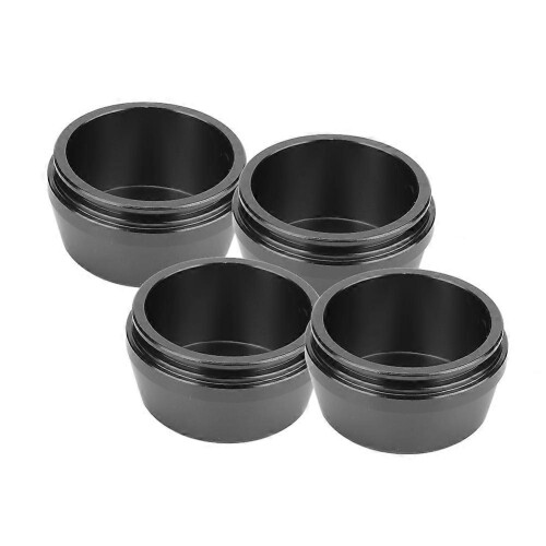 4 peças 56mm/2,2 polegadas Tampa central de jante de roda Tampa do cubo Peça de alumínio modificada (preto) 2