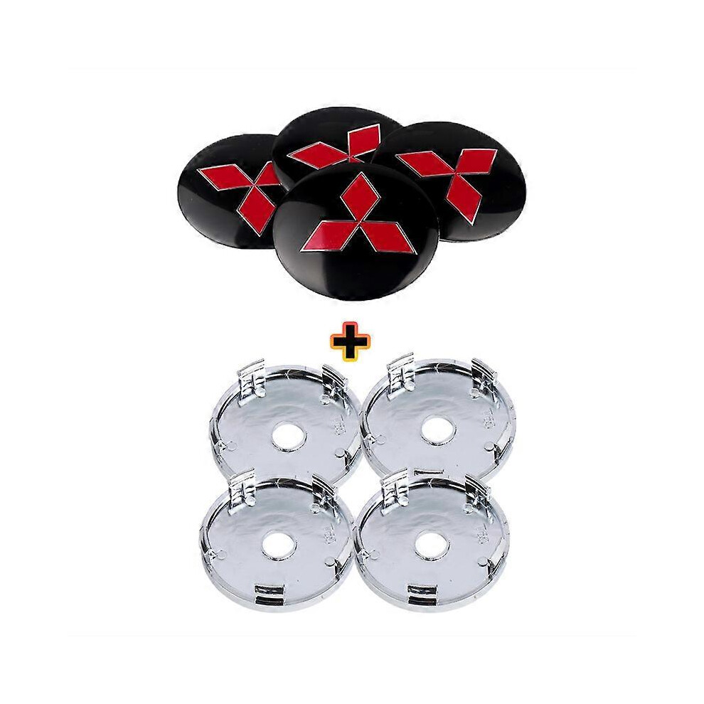 4Pcs 56/60Mm Car Wheel Center Cover Hub Cap Sticker For Mitsubishi Ralliart Evolution Lancer Ex Outlander Asx Competition Galant 6935161579895