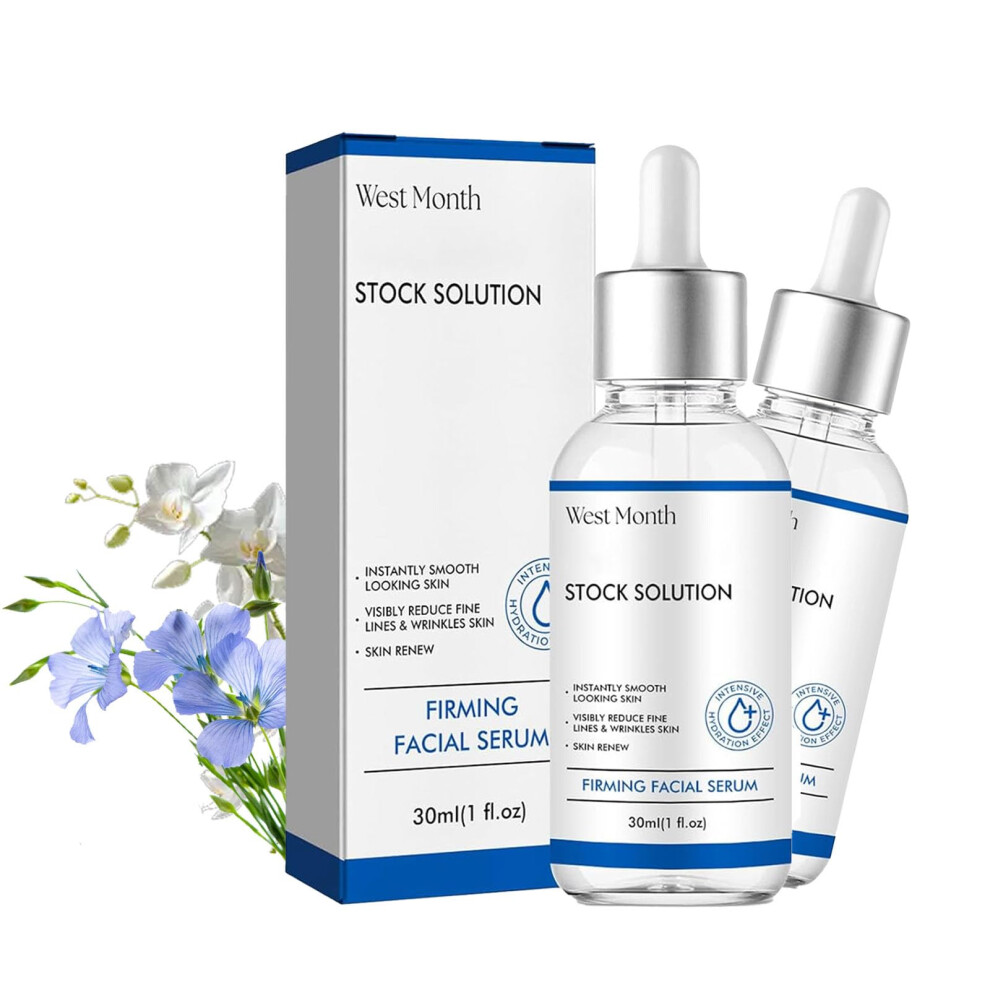 Facial Serum Anti Aging for Mature Dry Skin, Deep Hydration Wrinkle Reduction Firmness Boost 2pcs