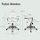 ELFORDSON ELFORDSON Office Chair Ergonomic Executive Computer Work Boucle Fabric 11