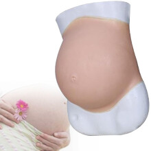Fake Pregnancy Belly L Size Realistic Silicone Appearance for Cosplay and Stage Wear