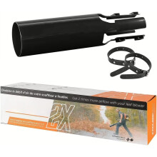 Leaf Blower Attachment Air Booster with 2X Airflow Boost, Universal SnapOn Extension for Yard Cleanup, Black 2