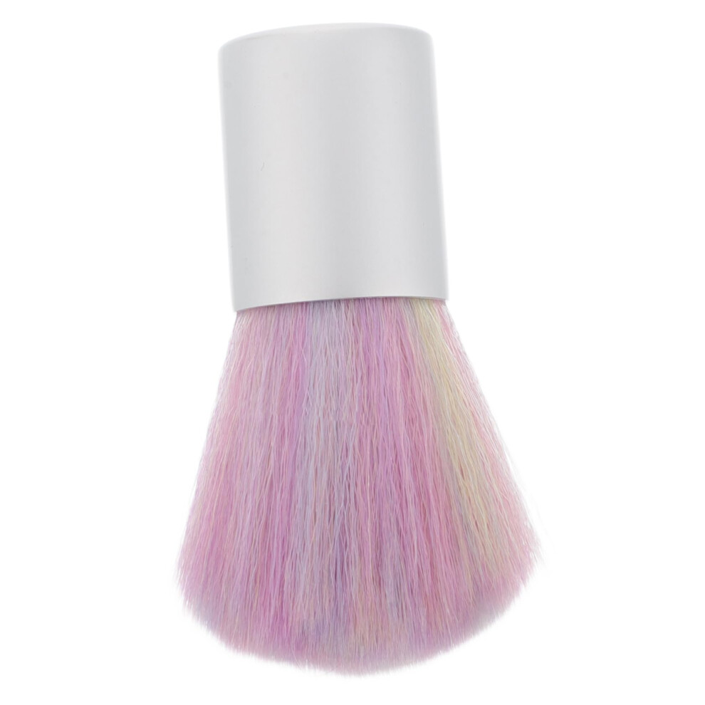 Nail Dust Brush with Soft Rainbow Bristles, Short Handle Nail Art Brush for Manicure Pedicure