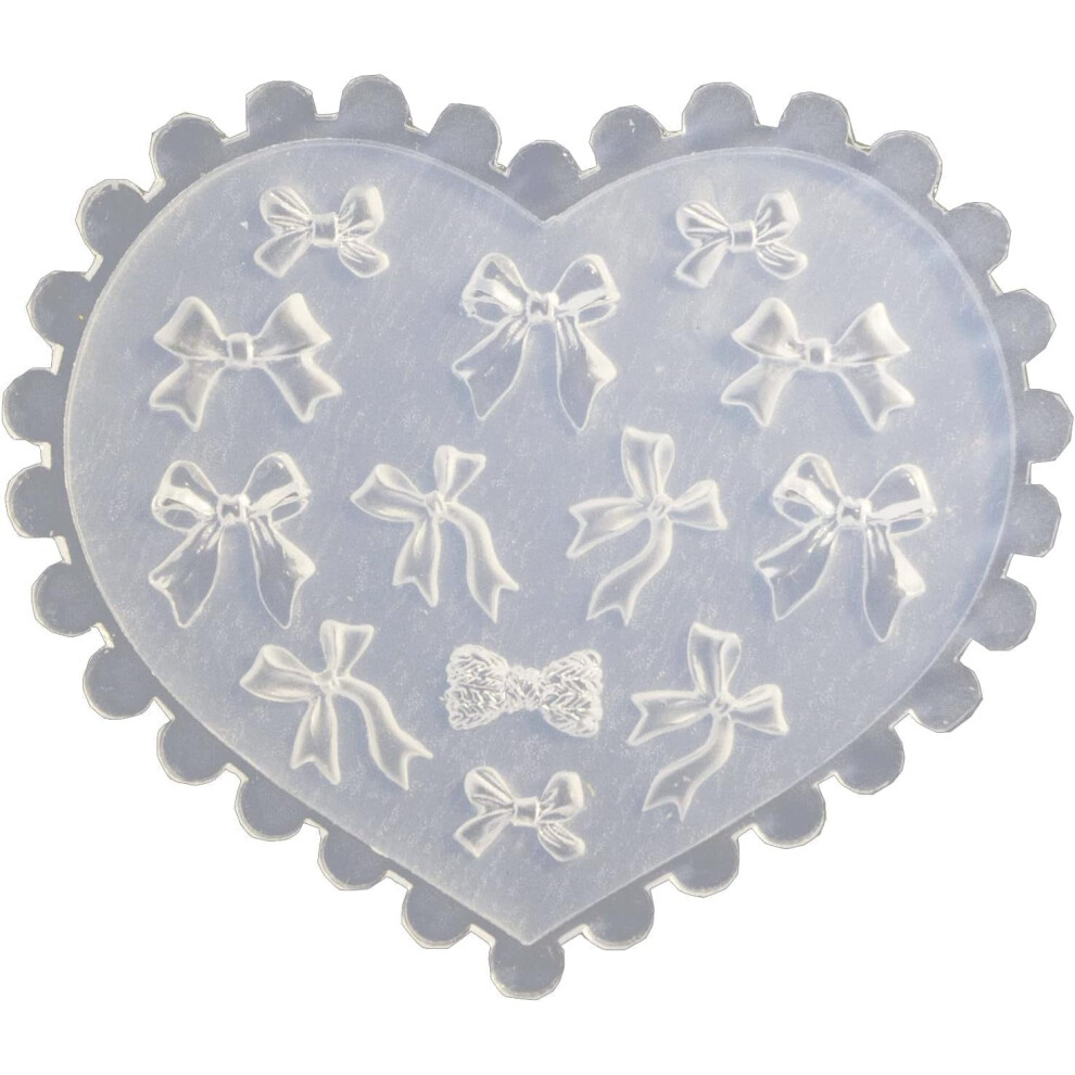 3D Bowknot Silicone Nail Art Mold with Precision Detailing, Reusable DIY Nail Decoration Tool