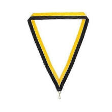 20-teilige Medaillenlanyards mit Druckknöpfen, gelbe, schwarz gestreifte Auszeichnungsbänder,