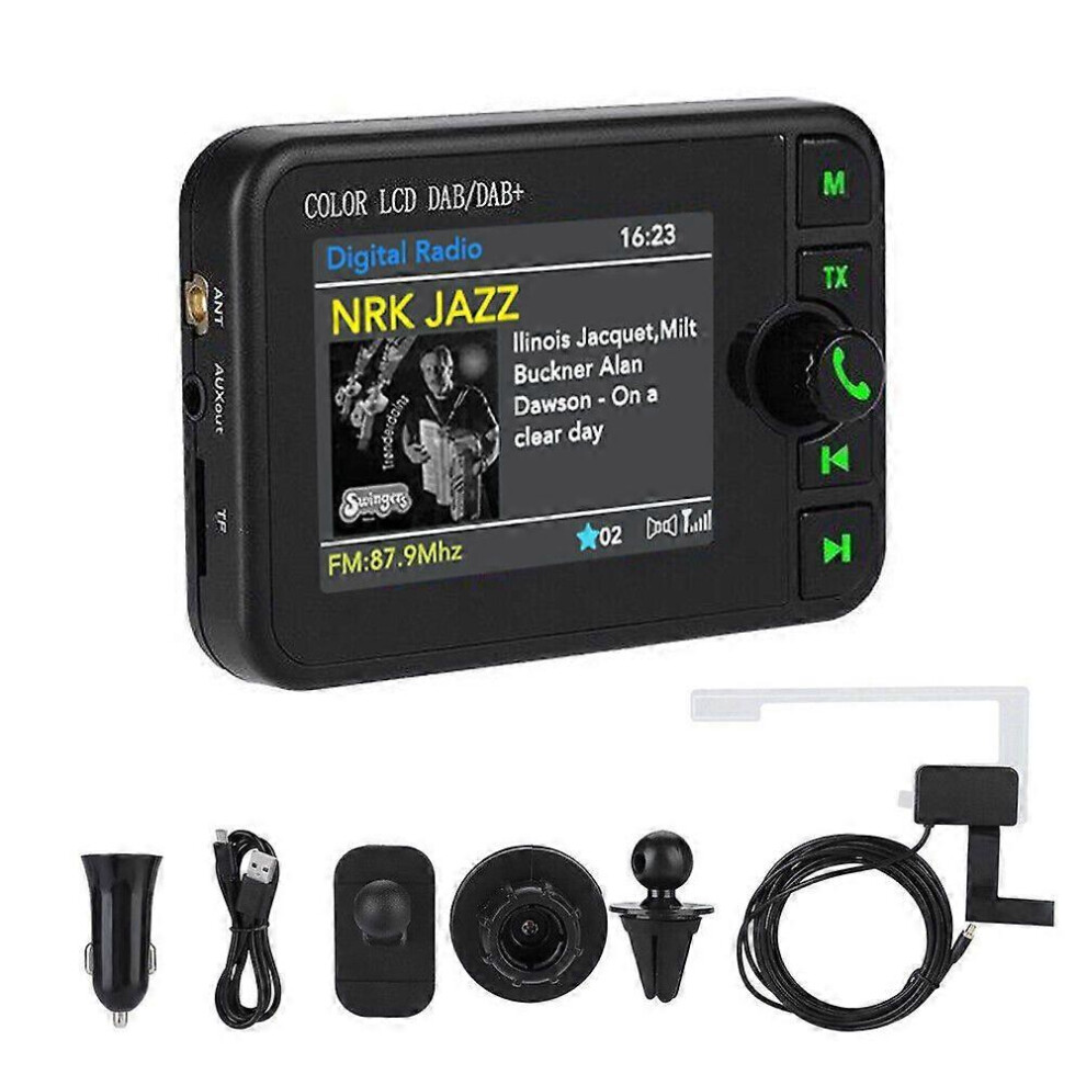 Dab Radio Receiver In Car Stereo Sound Digital Signal Broadcast Adapter Dab+ Antenna Bluetooth-Compatible Mp3 Fm Transmitter 6935161599008