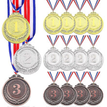 15-PCS-Gewinnermedaillen, Goldene Silbermedaillen, 1., 2., 3. Preismedaillen, für Stil, Partydekorationen