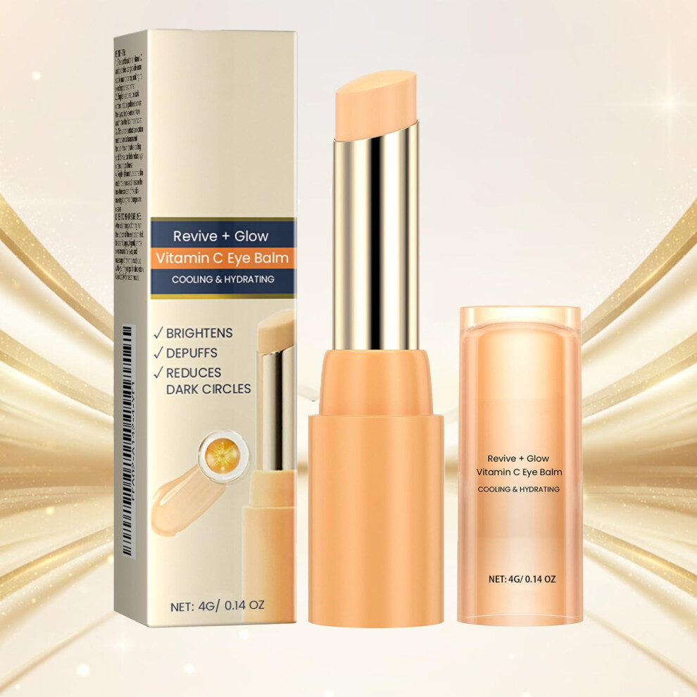 Cream/Dark Vitamin C Eye Balm Stick For Circles Puffiness Brightening Hydration 0.14Oz