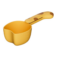 Large Plastic Dry Food Scoop with Wide Opening, FoodGrade Flour Sugar Popcorn Candy Server, Yellow