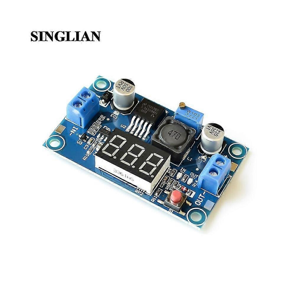 Lm2596 Dc Buck Step-Down Power Converter Module Dc-Dc 4.0~40V To 1.25-37V 3A Adjustable Voltage Regulator With Led Voltmeter 6935161610970