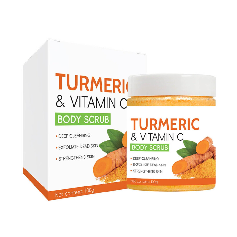 Turmeric Body Scrub for Glowing Skin, Natural Exfoliating Scrub for Face and Body Deep Pore Cleansing