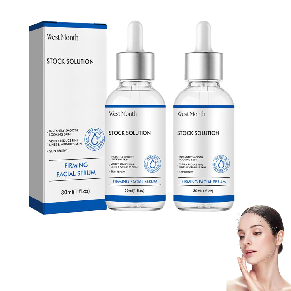 Anti Aging Serum with Instant Lifting Effect, Hyaluronic Acid Collagen Boost for Mature Skin 2x1oz