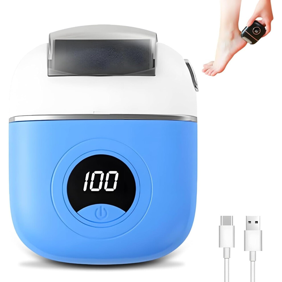 Electric Callus Remover with LCD Display, Rechargeable Foot Scrubber for Dead Skin and Smooth Heels