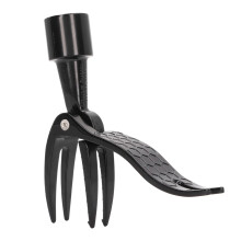 Stand Up Weed Puller Aluminum Alloy 4 Claw Manual Weeder Tool with Ergonomic Curved Jaw