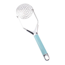 Stainless Steel Potato Masher with Ergonomic Grip, HeavyDuty Vegetable Crusher for Kitchen
