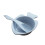 2PC Blue Ceramic Fish Shaped Rice Bowls Microwave Dishwasher Safe Scratch Resistant 1