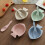 2PC Blue Ceramic Fish Shaped Rice Bowls Microwave Dishwasher Safe Scratch Resistant 4