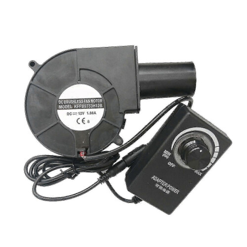 Ανεμιστήρας turbo 12V DC για σόμπα πετρελαίου με ρυθμιζόμενο ρυθμιστή ταχύτητας