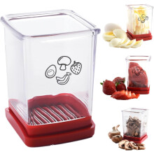 Stainless Steel Vegetable Slicer and Fruit Cutter with Push Plate for Uniform and Safe Kitchen Prep