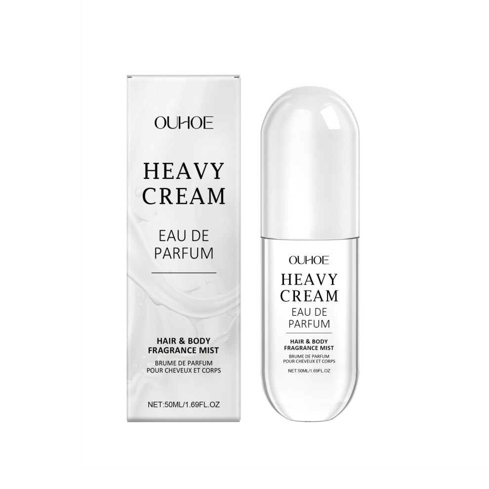 Cream Vanilla Perfume Hair And Body Mist With Long Lasting Aroma, Coconut Scent, 50Ml Travel Size