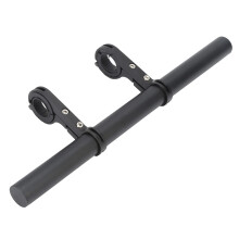 30cm Aluminum Alloy Bike Handlebar Extender with Double Clamp for Lights Phone and Accessories
