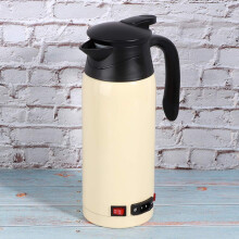 12V 24V Car Electric Kettle 800ml Fast Boiling Leakproof Design for Camping and Road Trips Beige
