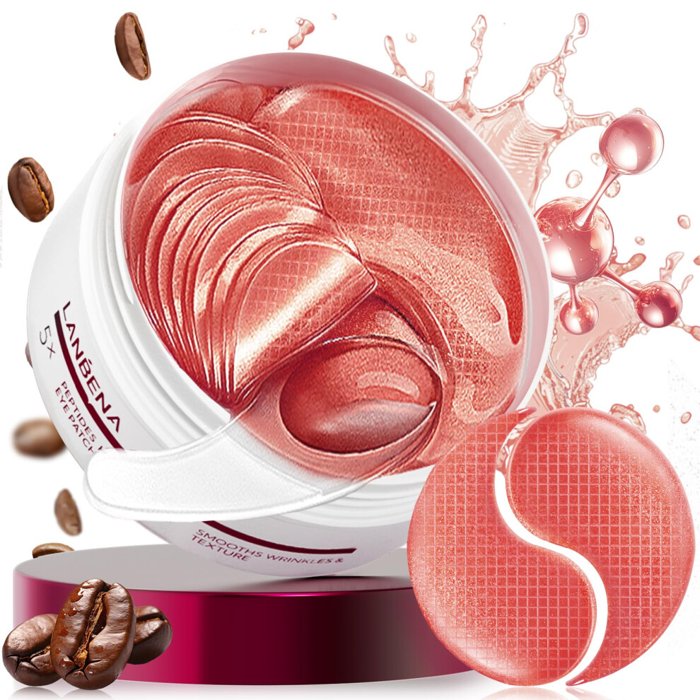 Dark Eye Patches For Circles, Hydrating Under Eye Masks With Collagen And Peptides, 30 Pairs