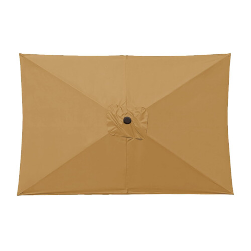 Patio Umbrella Replacement Canopy 6.5x10ft UV30+ WaterResistant Rectangular Outdoor Cover