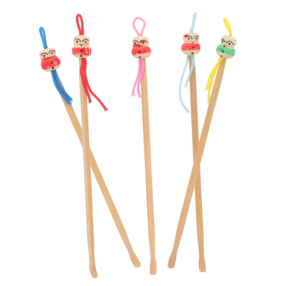 Earwax Removal Tool Set with Bamboo Ear Picks, NonSlip Grip, Reusable and TravelFriendly, 5pcs