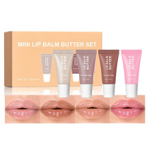Lip Balm Set with 4 Flavors Moisturizing Lip Gloss, Deep Hydration, Long Lasting Color, Travel Size