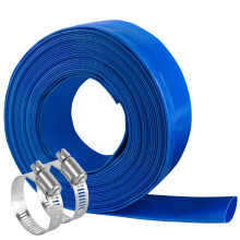 1.25 Inch x 100 ft Heavy Duty Pool Backwash Hose PVC Lay Flat Drain Hose Weather Resistant