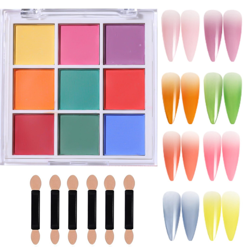 9 Color Nail Pigment Powder Set for Vibrant Ombre and Glitter Nail Art with LongLasting Shades