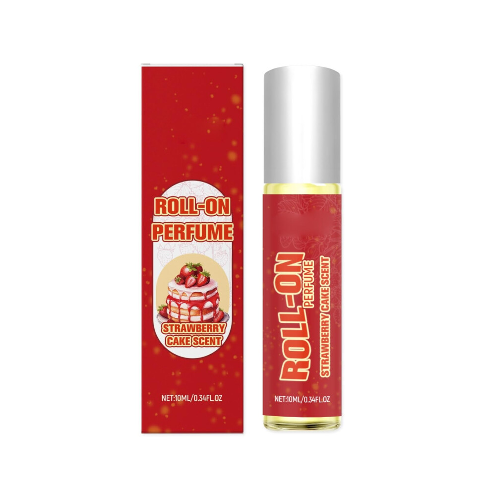 RollOn Perfume for Women with Strawberry Cake Scent, LongLasting Fruity Aroma, 10ml