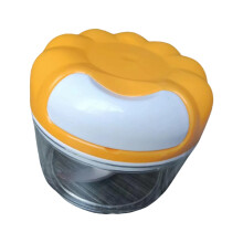 Garlic Press and Manual Food Chopper with 170ml Capacity, NonSlip Base, Dishwasher Safe Yellow