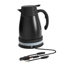 24V Car Electric Kettle 1200ml Fast Heating Stainless Steel for Trucks Camping and Road Trips