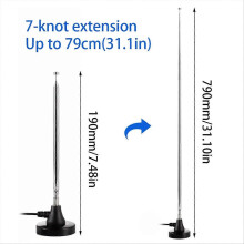 Hochgewinn-FM-Teleskopantennen DAB FM-Antennen Innen-FM-Radioantennen mit 3 Adaptern für Househ