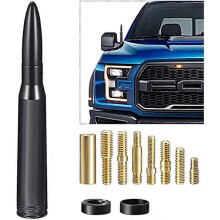 Car Truck Bullet Antenna,Auto Antenna Mast,Car Truck Antenna for Ford F150 Chevy Jeep With 8 Screws 2 Spacers