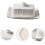 Ceramic Butter Dish with Lid Rectangular Holder Keeps Food Fresh for Kitchen and Bakery Use 3