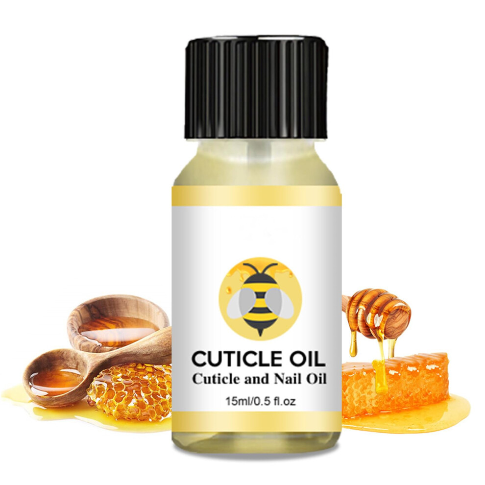 Cuticle Oil and Nail Strengthener, 2PCS Deep Hydration Serum with Honey and Olive Oil for Dry Cracked Cuticles