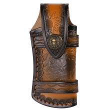 Waterproof Leather Knife Sheath Folding Knife Holster with Compact Protective Design for Camping