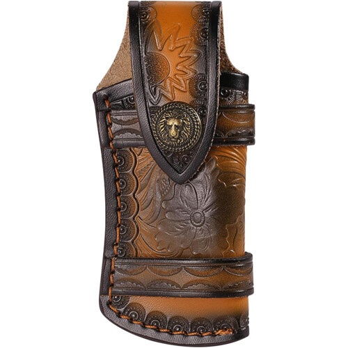 Waterproof Leather Knife Sheath Folding Knife Holster with Compact Protective Design for Camping 1