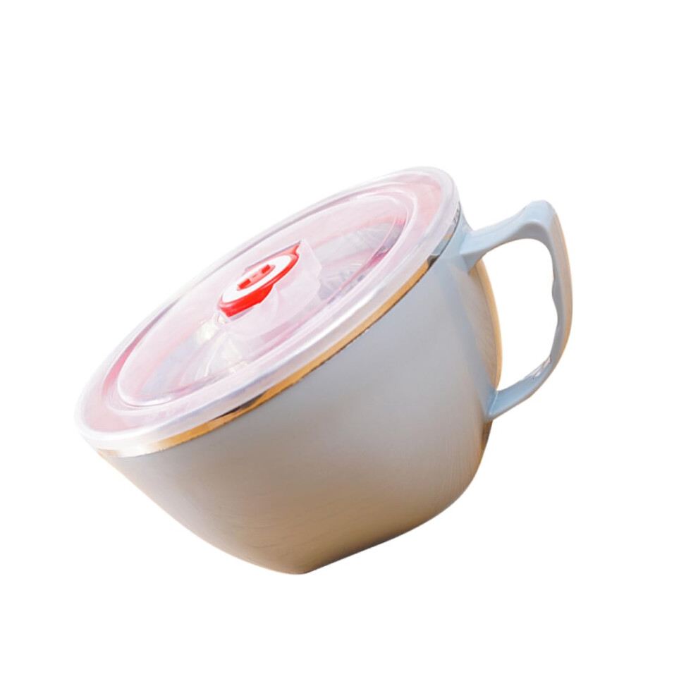 Stainless Steel Kids Feeding Bowl with Lid, Insulated Toddler Rice and Soup Bowl with Handle