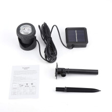 Solar Spotlight Outdoor, Single White Light Unit IP68 Waterproof, Energy-Efficient Underwater Lights Auto Charge & Light Control For Pond Garden